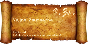 Vajna Zsuzsanna névjegykártya
